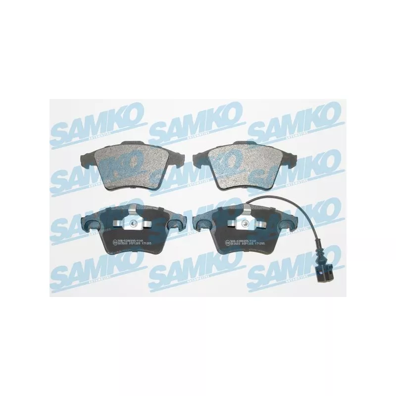 Jeu de 4 plaquettes de frein avant SAMKO 5SP1205