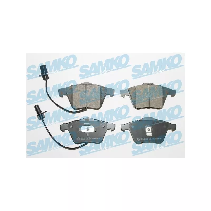 Jeu de 4 plaquettes de frein avant SAMKO 5SP1230