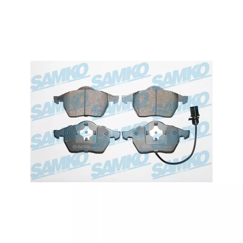 Jeu de 4 plaquettes de frein avant SAMKO 5SP1238