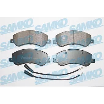 Jeu de 4 plaquettes de frein avant SAMKO