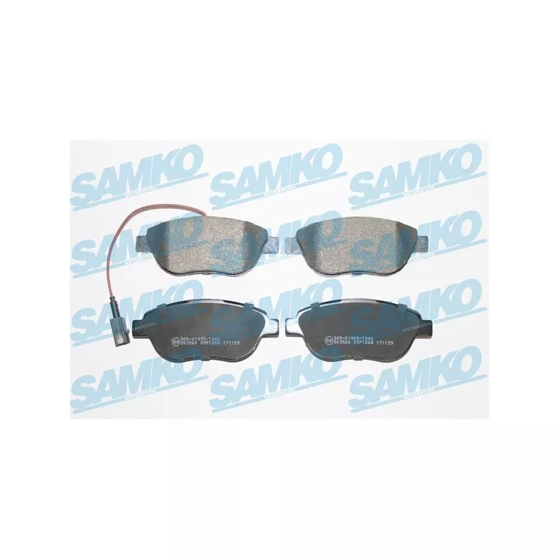 Jeu de 4 plaquettes de frein avant SAMKO 5SP1268