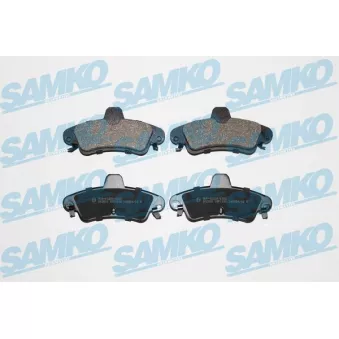 Jeu de 4 plaquettes de frein arrière SAMKO