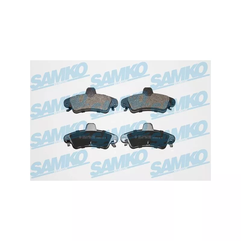 Jeu de 4 plaquettes de frein arrière SAMKO 5SP1292