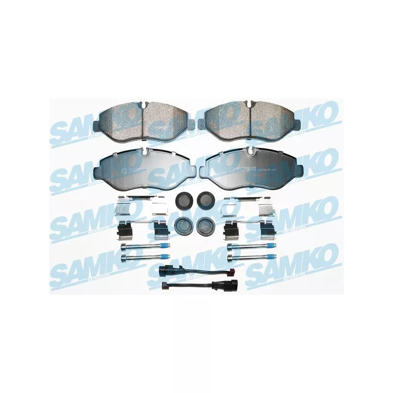 Jeu de 4 plaquettes de frein avant SAMKO 5SP1297B