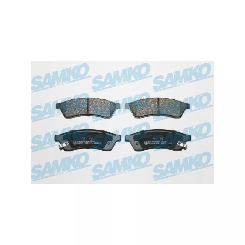 Jeu de 4 plaquettes de frein arrière SAMKO 5SP1320
