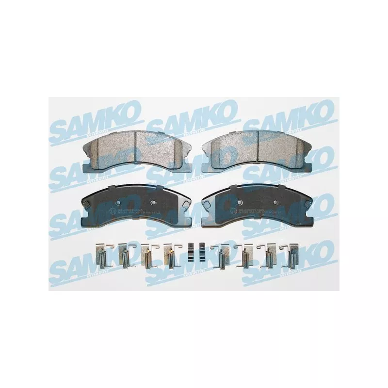 Jeu de 4 plaquettes de frein avant SAMKO 5SP1365