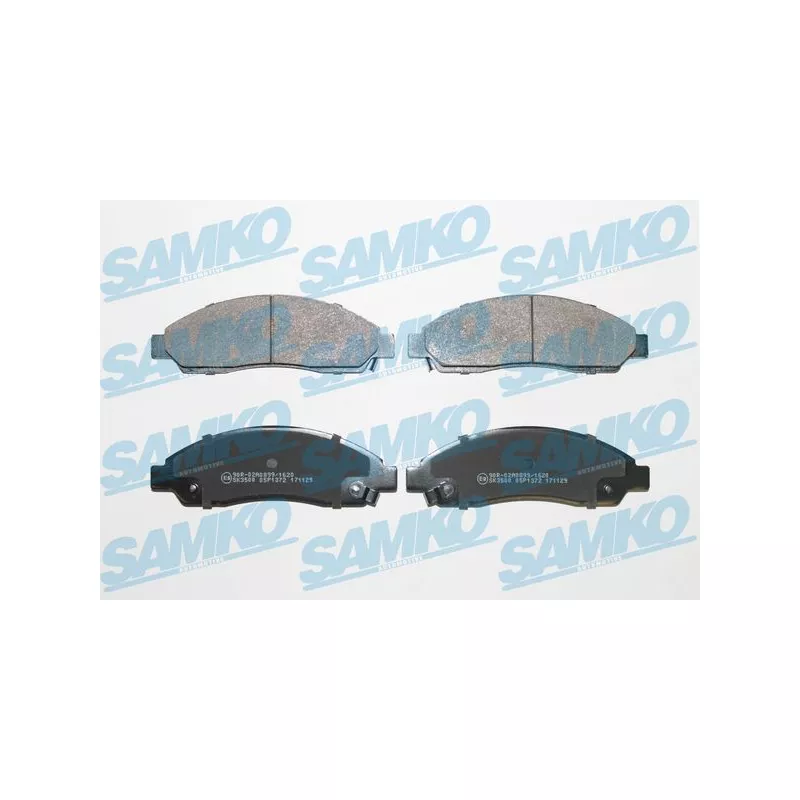 Jeu de 4 plaquettes de frein avant SAMKO 5SP1372
