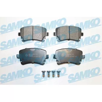Jeu de 4 plaquettes de frein arrière SAMKO