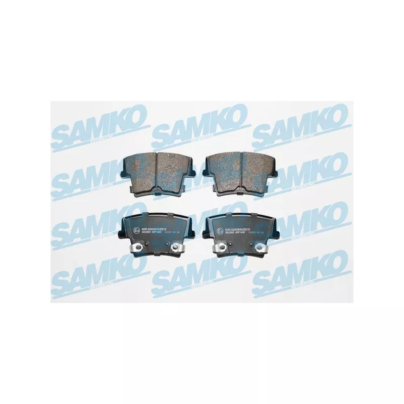 Jeu de 4 plaquettes de frein arrière SAMKO 5SP1400