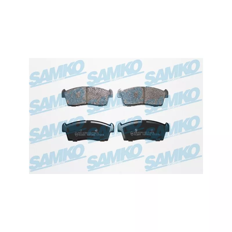 Jeu de 4 plaquettes de frein avant SAMKO 5SP1442