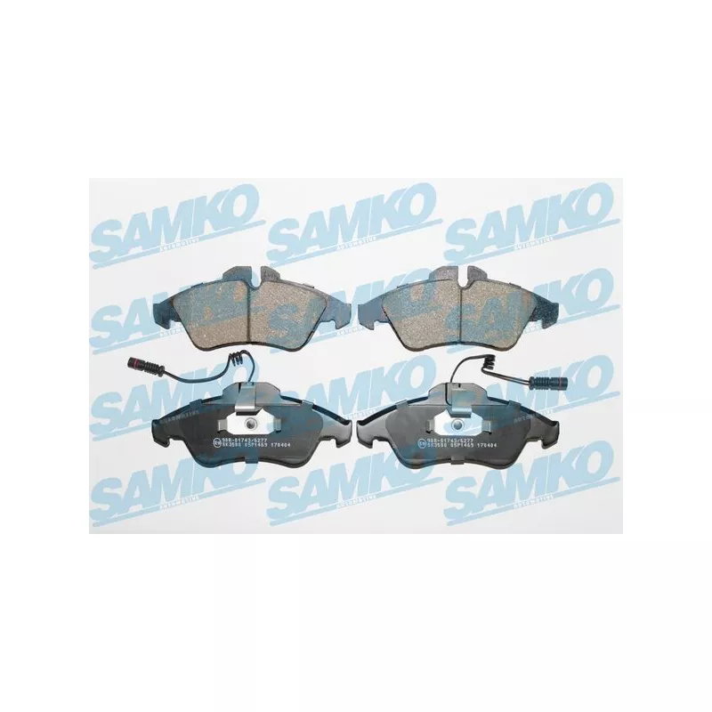 Jeu de 4 plaquettes de frein avant SAMKO 5SP1469