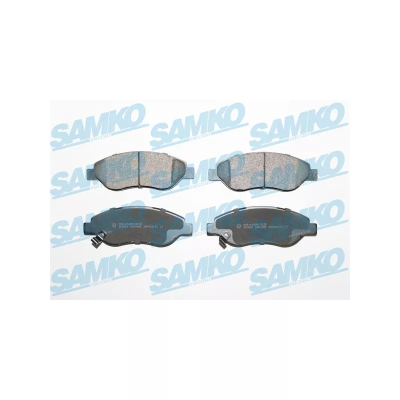 Jeu de 4 plaquettes de frein avant SAMKO 5SP1490