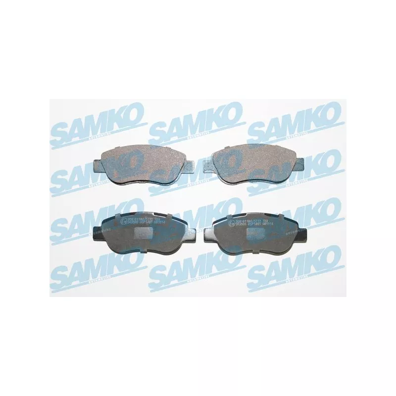 Jeu de 4 plaquettes de frein avant SAMKO 5SP1491