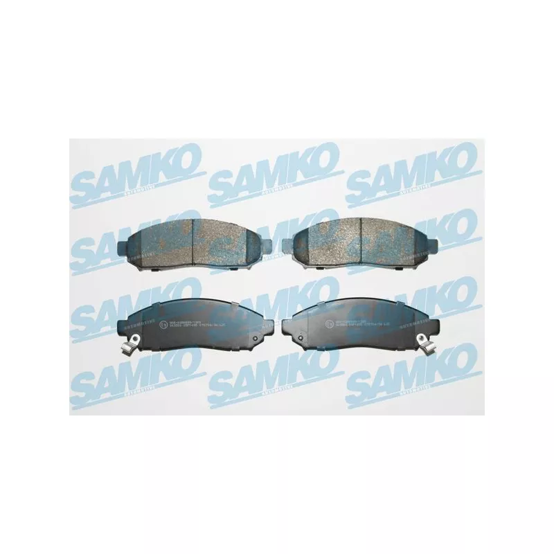Jeu de 4 plaquettes de frein avant SAMKO 5SP1495