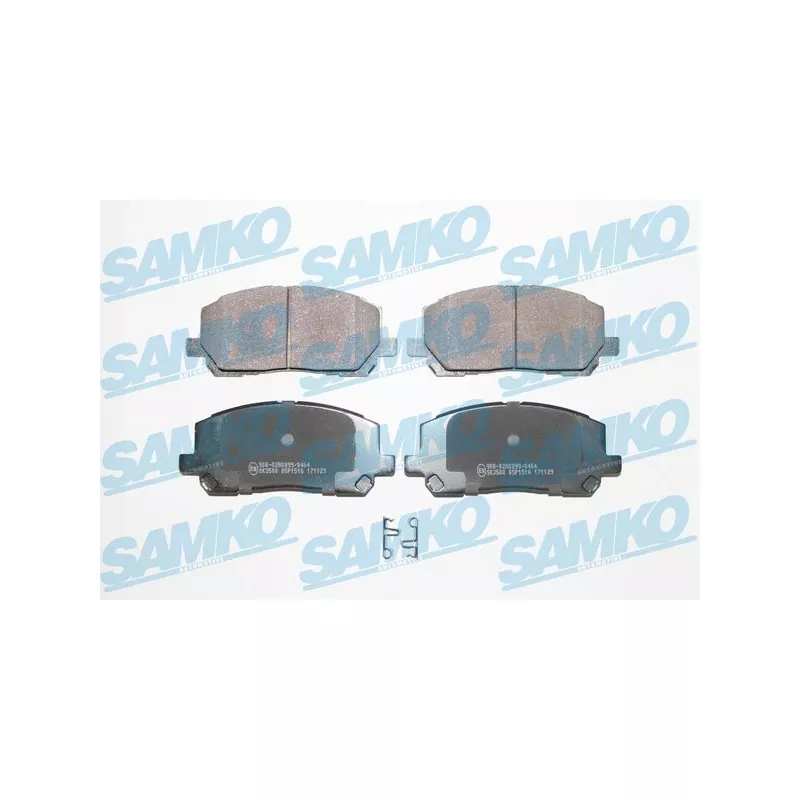 Jeu de 4 plaquettes de frein avant SAMKO 5SP1516