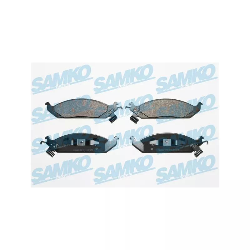 Jeu de 4 plaquettes de frein avant SAMKO 5SP1519