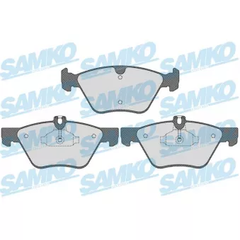 Jeu de 4 plaquettes de frein avant SAMKO 5SP1523