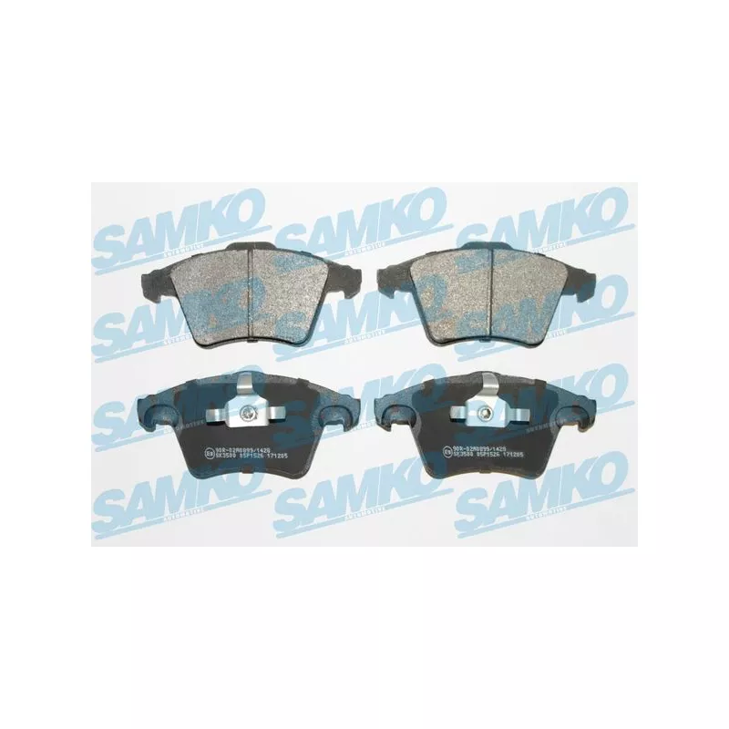 Jeu de 4 plaquettes de frein avant SAMKO 5SP1526