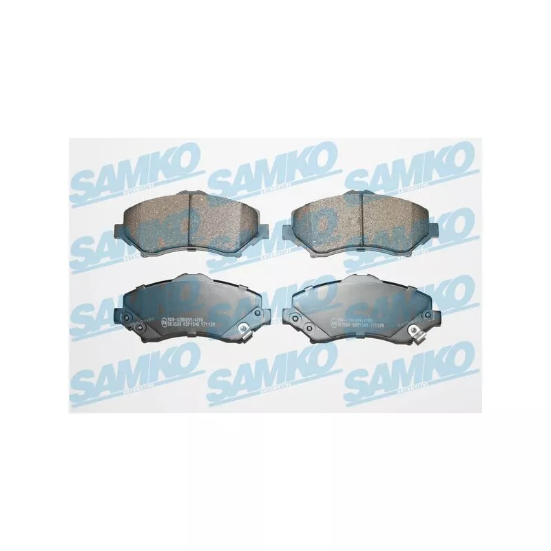 Jeu de 4 plaquettes de frein avant SAMKO 5SP1548