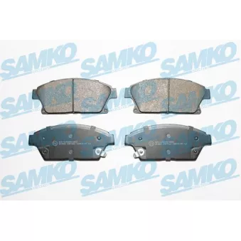 Jeu de 4 plaquettes de frein avant SAMKO 5SP1562