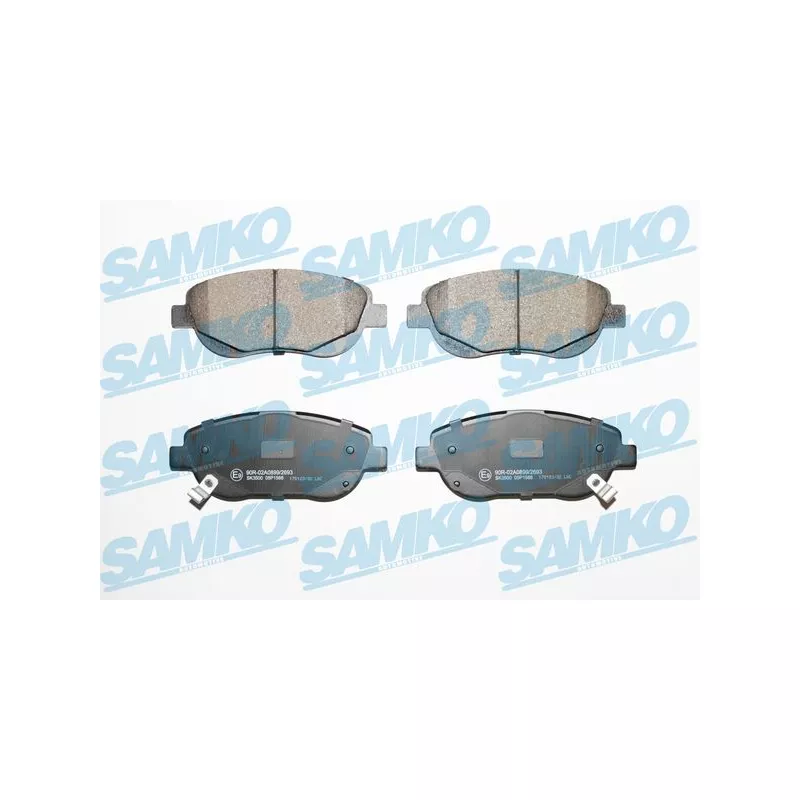 Jeu de 4 plaquettes de frein avant SAMKO 5SP1566