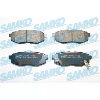 Jeu de 4 plaquettes de frein arrière SAMKO