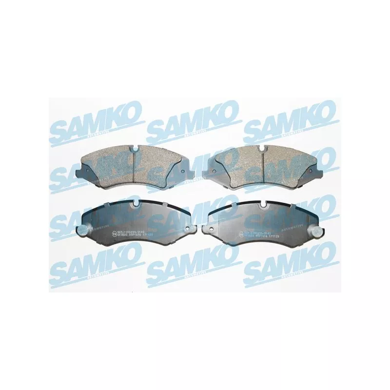 Jeu de 4 plaquettes de frein avant SAMKO 5SP1616