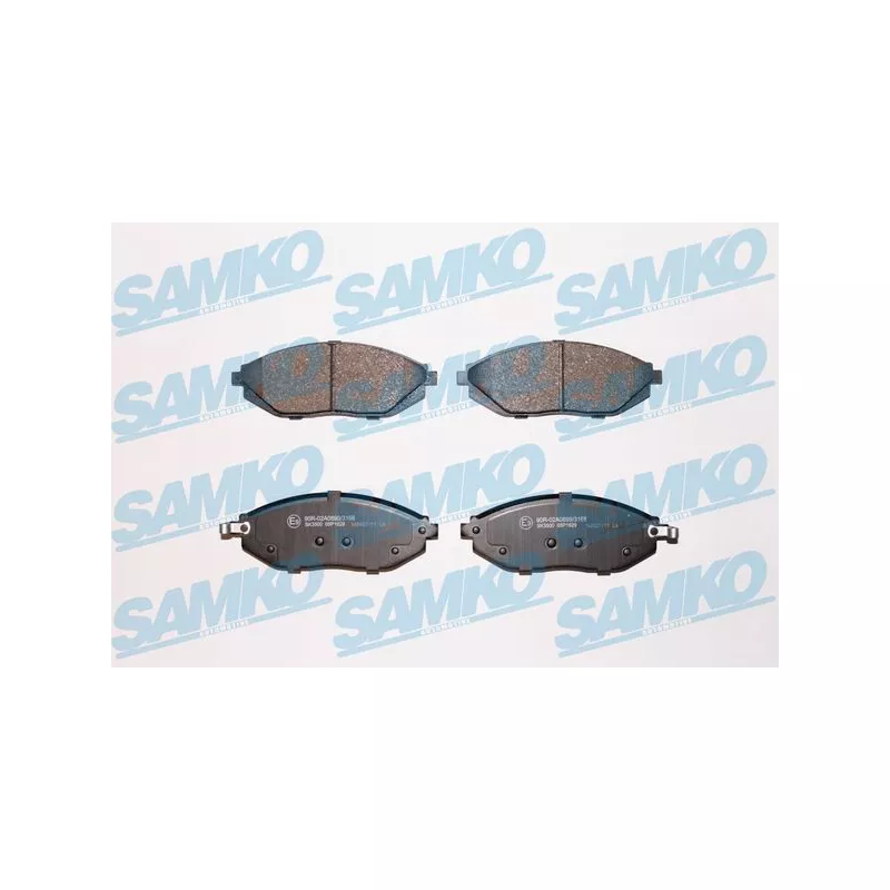 Jeu de 4 plaquettes de frein avant SAMKO 5SP1629