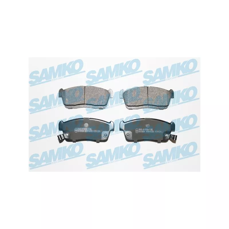 Jeu de 4 plaquettes de frein avant SAMKO 5SP1632