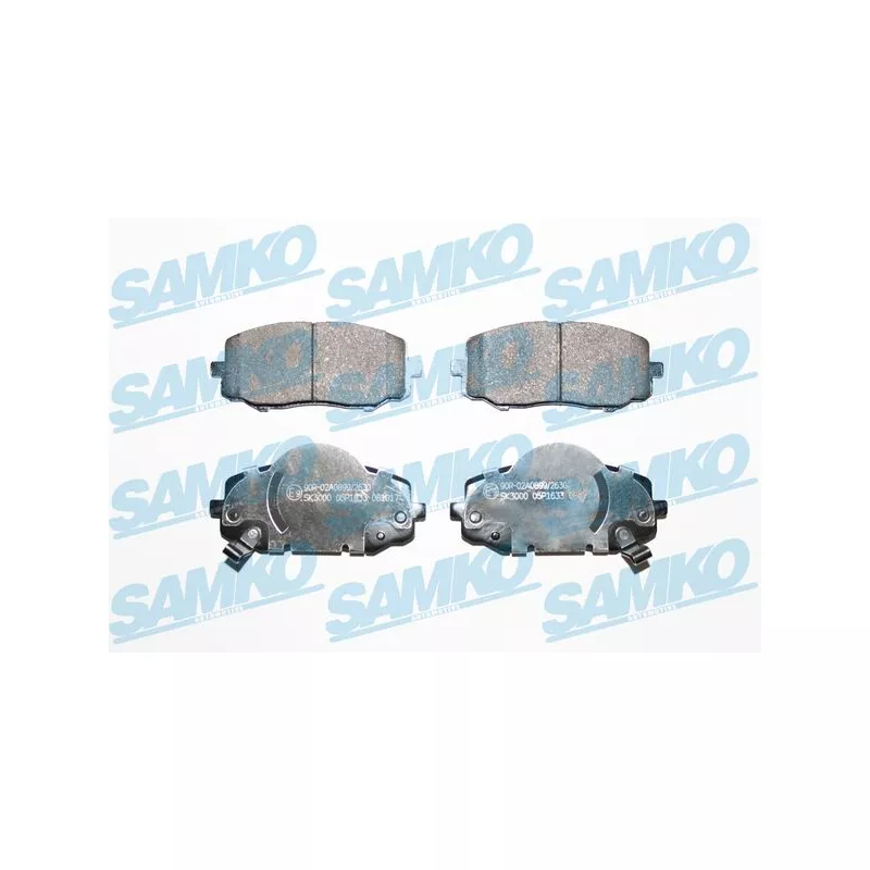 Jeu de 4 plaquettes de frein avant SAMKO 5SP1633