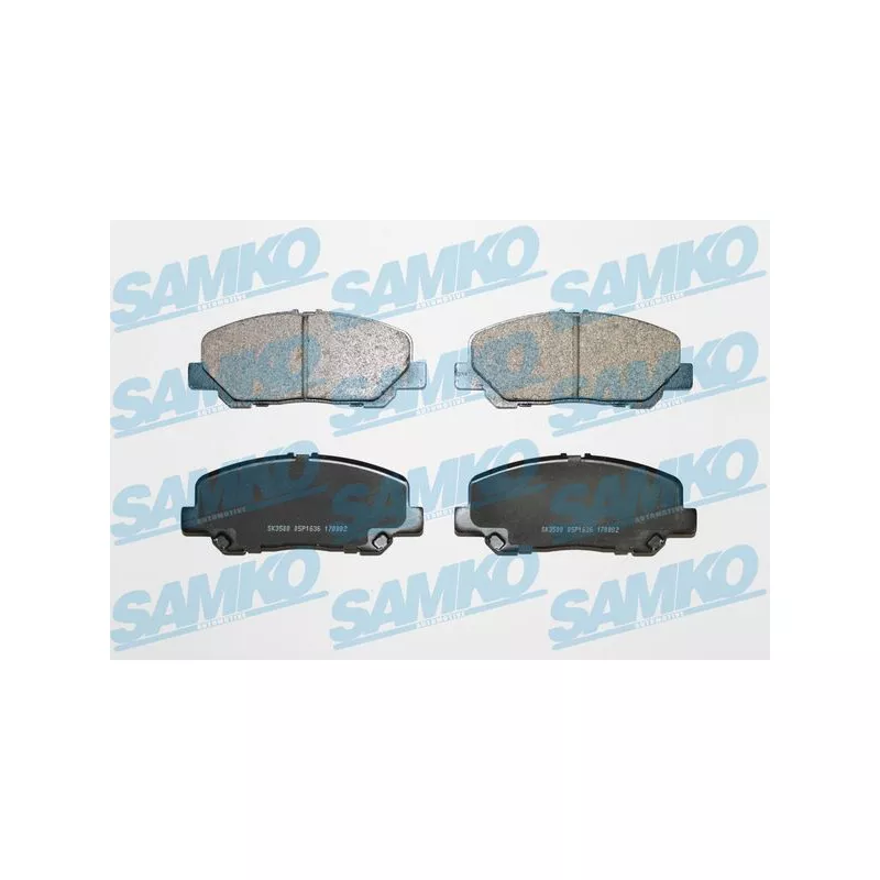 Jeu de 4 plaquettes de frein avant SAMKO 5SP1636