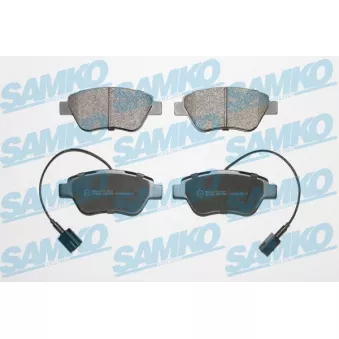 Jeu de 4 plaquettes de frein avant SAMKO 5SP1656