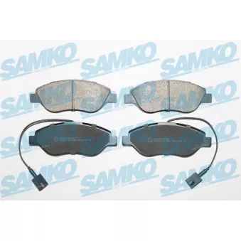Jeu de 4 plaquettes de frein avant SAMKO 5SP1658