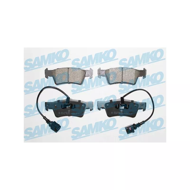 Jeu de 4 plaquettes de frein arrière SAMKO 5SP1667