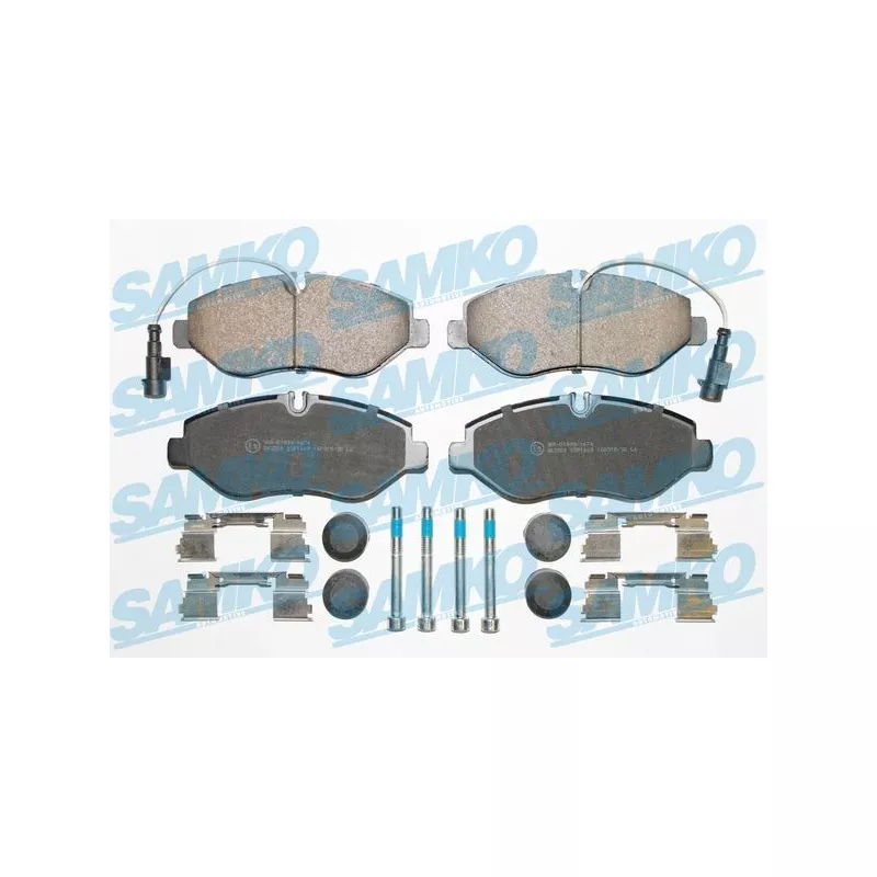 Jeu de 4 plaquettes de frein avant SAMKO 5SP1669