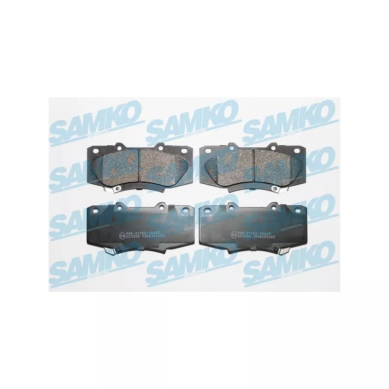 Jeu de 4 plaquettes de frein avant SAMKO 5SP1682