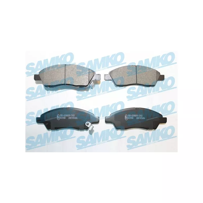 Jeu de 4 plaquettes de frein avant SAMKO 5SP1686