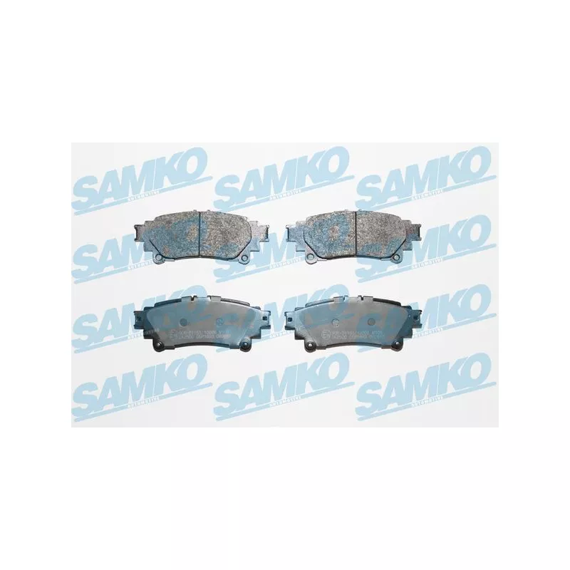 Jeu de 4 plaquettes de frein arrière SAMKO 5SP1693