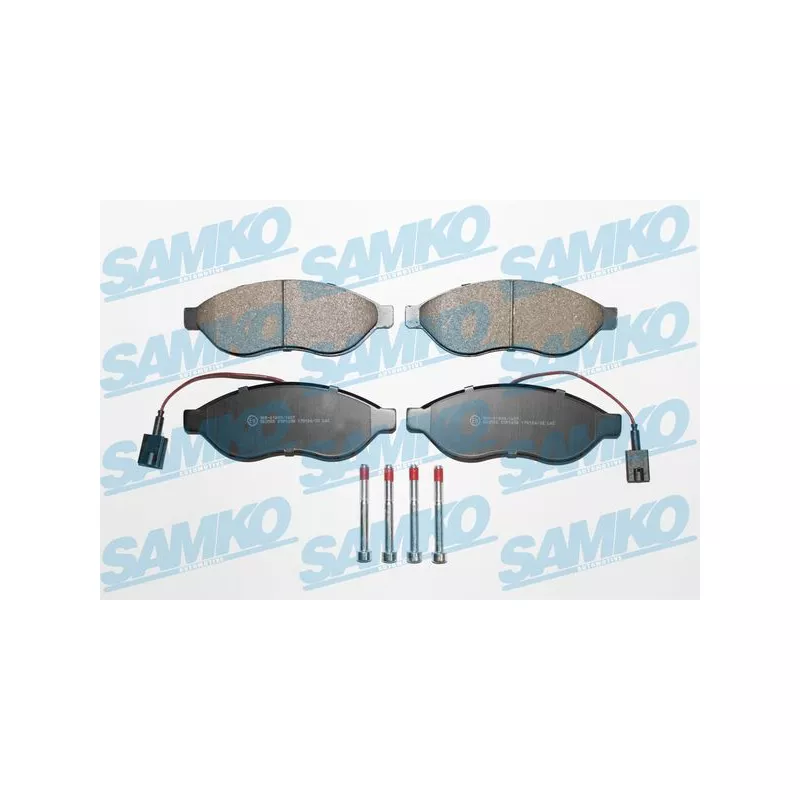 Jeu de 4 plaquettes de frein avant SAMKO 5SP1698