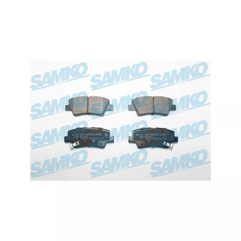 Jeu de 4 plaquettes de frein arrière SAMKO 5SP1710