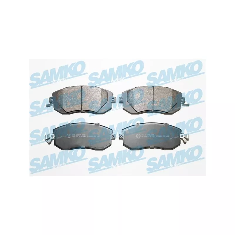 Jeu de 4 plaquettes de frein avant SAMKO 5SP1729
