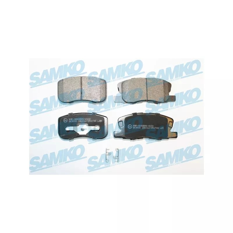 Jeu de 4 plaquettes de frein avant SAMKO 5SP1733