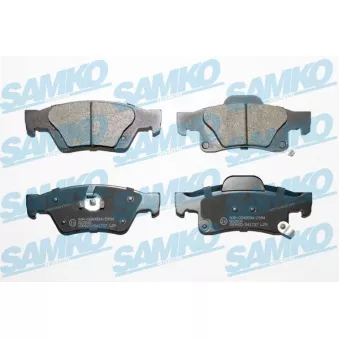 Jeu de 4 plaquettes de frein arrière SAMKO