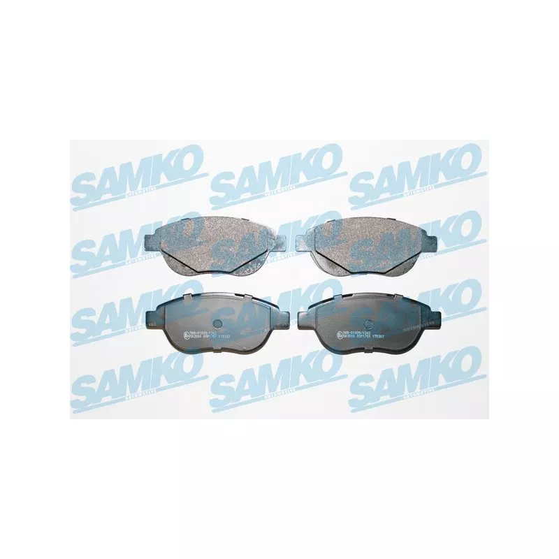 Jeu de 4 plaquettes de frein avant SAMKO 5SP1751