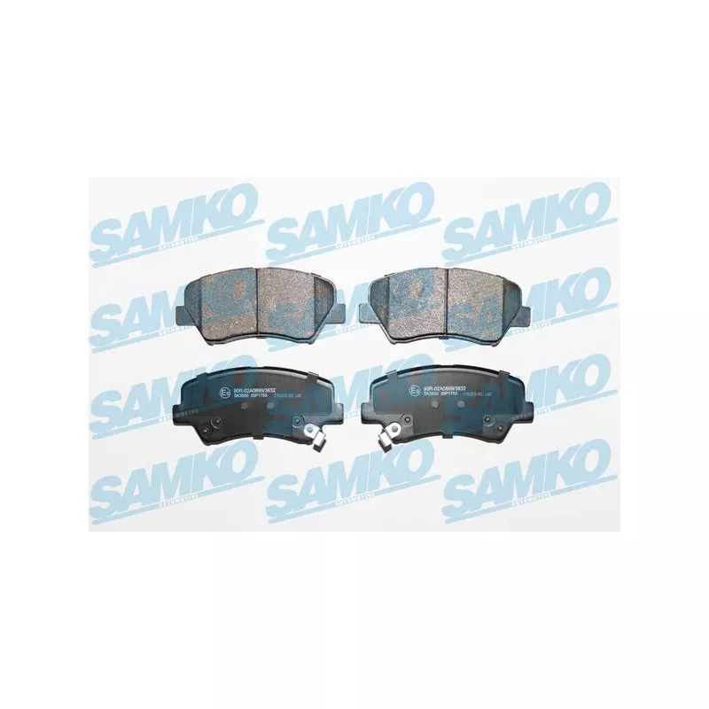Jeu de 4 plaquettes de frein avant SAMKO 5SP1753