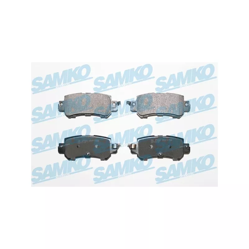 Jeu de 4 plaquettes de frein arrière SAMKO 5SP1756