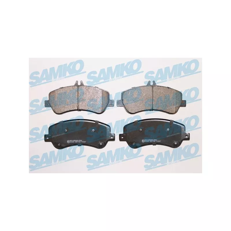 Jeu de 4 plaquettes de frein avant SAMKO 5SP1762
