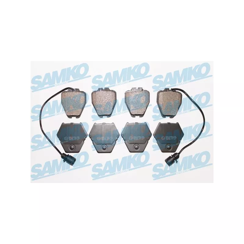 Jeu de 4 plaquettes de frein avant SAMKO 5SP1767