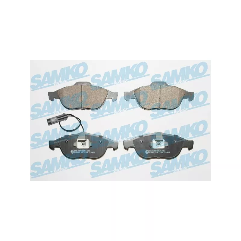 Jeu de 4 plaquettes de frein avant SAMKO 5SP1785