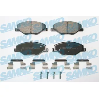 Jeu de 4 plaquettes de frein avant SAMKO